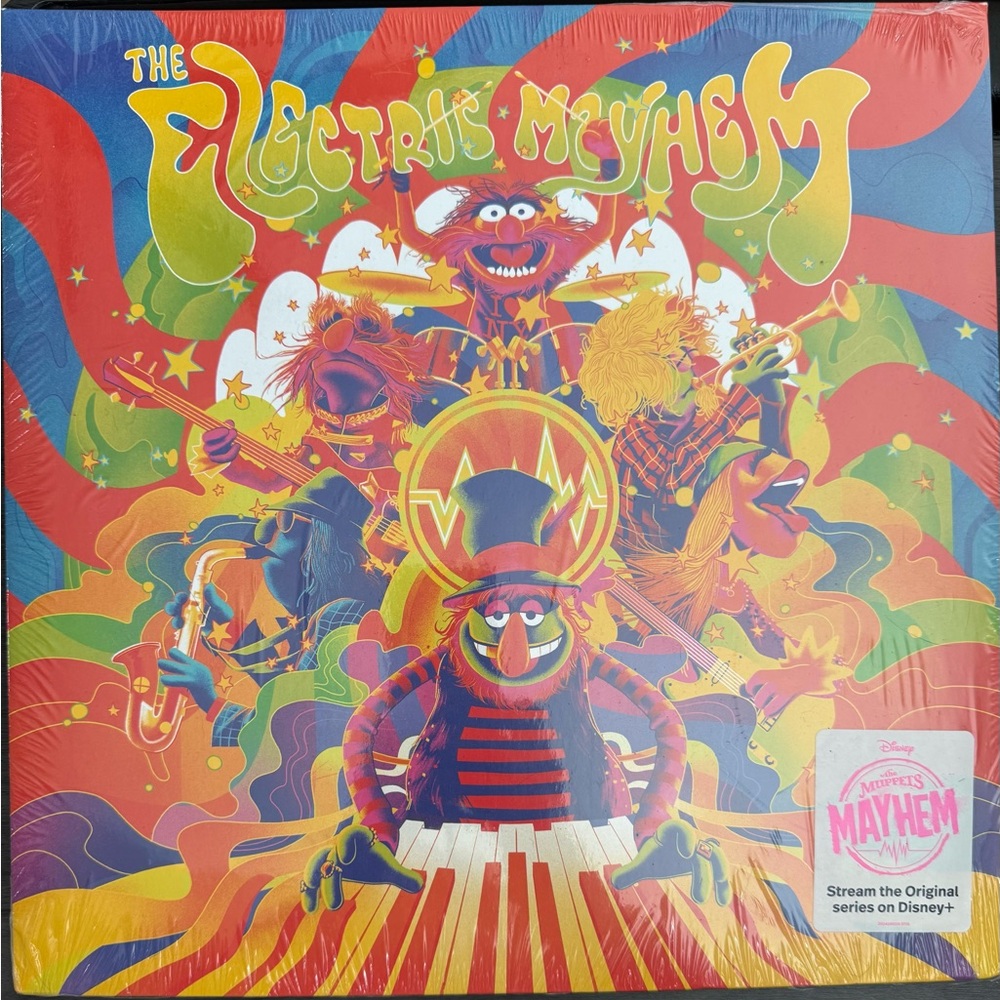 Disney Muppets Electric Mayhem Vinyl Record SEALED vibrant color disc